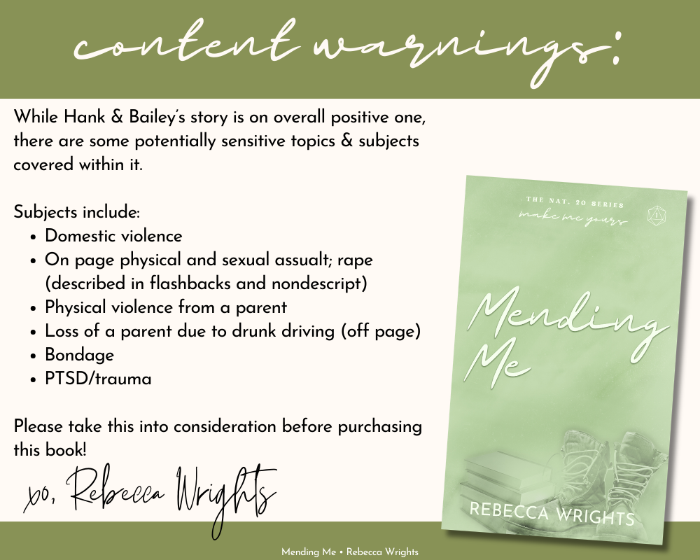 Mending Me by Rebecca Wrights (Signed Copy)