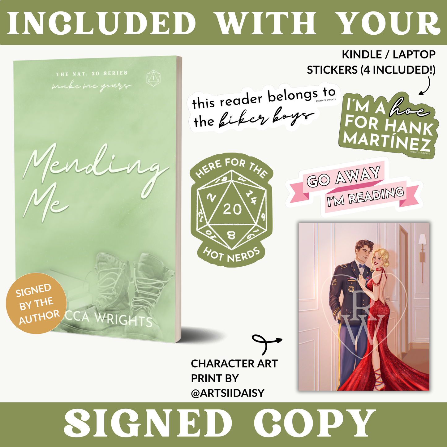 Mending Me Signed Paperback | Nat. 20 Series Book 1