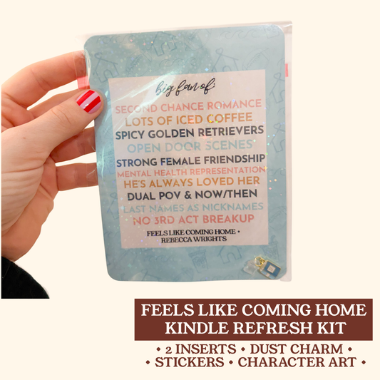 Feels Like Coming Home Kindle Refresher Kit | Insert, Dust Charm, Stickers, Character Art