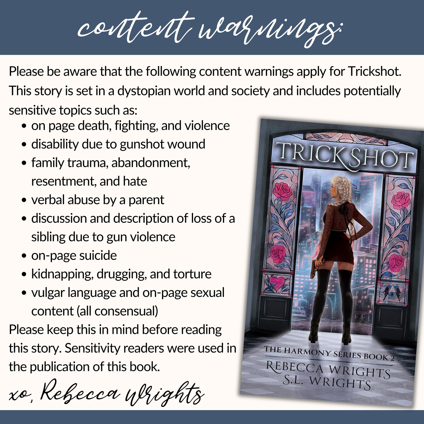 Trickshot Signed Paperback *PREORDER* | The Harmony Series Book Two by Rebecca and S.L. Wrights