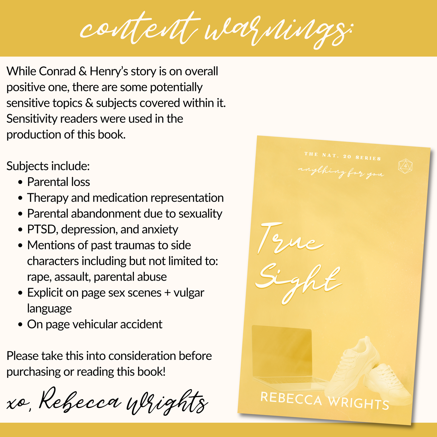 True Sight Signed Paperback | Nat. 20 Series Book 4