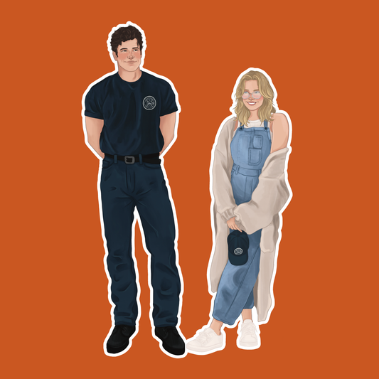 Miles and Hanna Couple Sticker | As Long As You'll Have Me by Rebecca Wrights