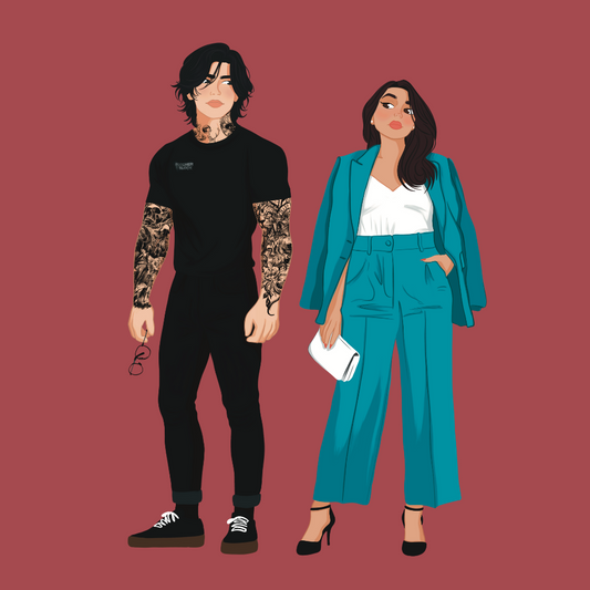 Malcolm and Ophelia Couple Sticker | Desperate Haste Couples Sticker | Rebecca Wrights