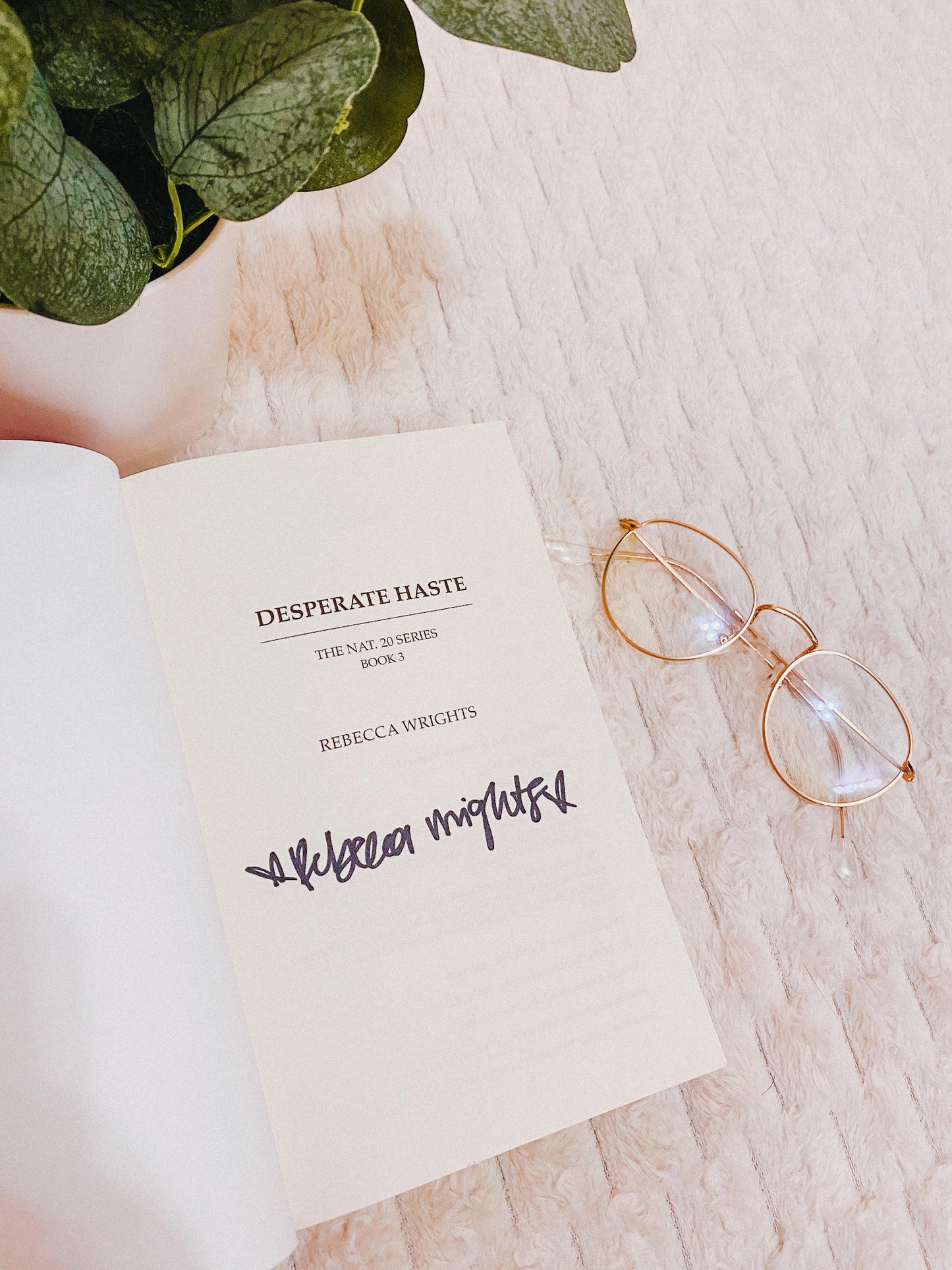 Desperate Haste Signed Paperback | Nat. 20 Series Book 3