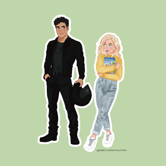 Hank and Bailey Couple Sticker | Mending Me Couples Sticker | Rebecca Wrights