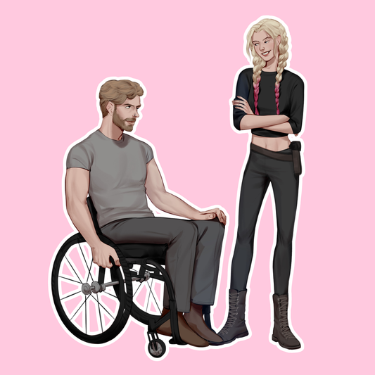 Trickshot and Lugnut Couple Sticker | Trickshot Couples Sticker | Rebecca Wrights