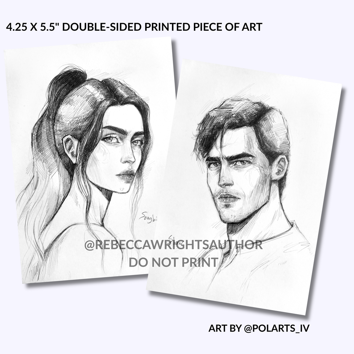 Songbird + Shaw Character Art Pack | The Harmony Series Book 1 by Rebecca Wrights
