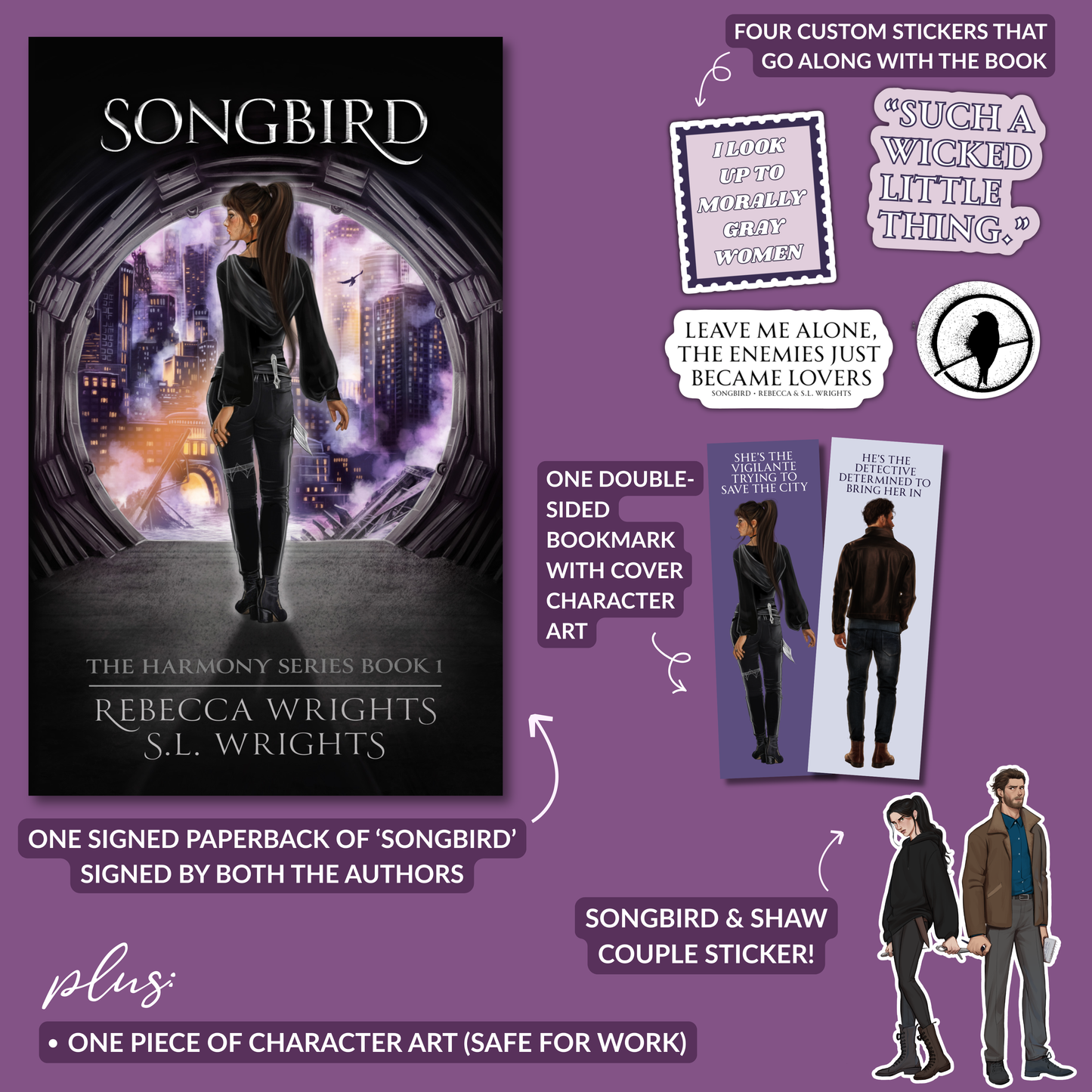 Songbird Signed Paperback | The Harmony Series Book One by Rebecca and S.L. Wrights